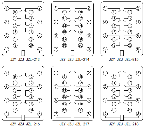 JZ□-200系列靜態(tài)中間繼電器接線圖